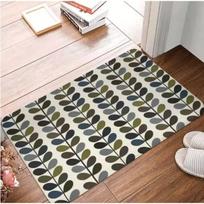 Orla Kiely Mid Century Modern Scandinavian Style Non-Slip Floor Mat, Quick Dry Decorative Rug for Garden and Garage Entrance 40X60CM gray