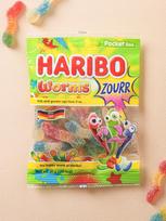 Haribo Wummis Rūgštūs Guminukai-Kirmėlaitės, 80g Maišelis 5ea yellow