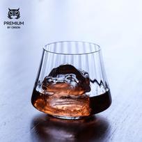 PWK505 CRISON Crystal Glass Handmade Whiskey Cup Bar Bartender Cocktail Cup Home Glass Cup 290ML China Mainland gray