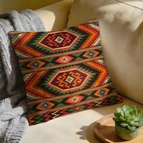 Vintažinis turkiškas kilimas Navaho pagalvės užvalkalas Skalbtas linas Minkštas kvėpuojantis dekoratyvinis užvalkalas sofai namų pagalvės užvalkalas 30x30cm brown