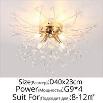 Led Chandelier Svetainės miegamojo valgomojo Firefly Chandelier Paprastas namų vidaus apšvietimo dekoravimas lubų lempos 4 headlights auksas