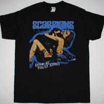 Scorpions Love At First Sting Tour 84 Black T-Shirt S blue
