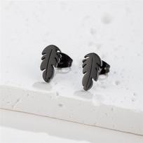 Vintage Small Leaf Stud Earrings for Women Golden Minimalist Stainless Steel Feather Earings Ear Piercing Jewelry Pendientes