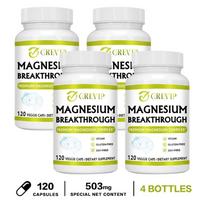 Magnesium Complex Capsules 120 Count — Mineral Support, Muscle Support, Bone Health 120*4