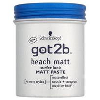 Got2B Beach Styling Paste Men's Hair Wax for Matte Surfer Look Scratch-resistant Texturing or Grooming Medium Hold 100ml Non-adhesive