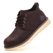 Vyriški saugos batai su plieniniu nosies apsauga - Atsparūs smūgiams, pradūrimams, dėvėjimuisi, neslystantys lauko darbo batai Brown; Size 39 black