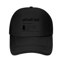 Pitbull Dad Definition  Pit bull Dad  Pitbull Dad Gift Baseball Cap Beach Cosplay Rave Hip Hop Womens Hats Unisexs black