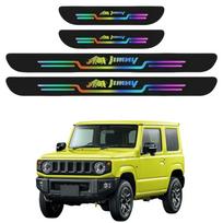 Jimny Side Step Guard Scuff Plate Fits All Interior Latest Shiny Mirror Interior Strong Water Stain Scratch Easy Set of 4 Decal, Models, Parts, black