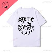 Arctic Monkeys T Shirt Doublesaided Print Shirt Crewneck Casual Streetwear Allmatch Alternative Rock Goth Y2k Clothes 4XL black