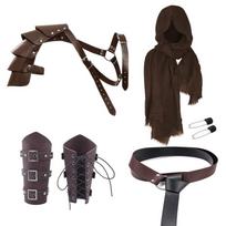 Halloween Carnival Accessories Set Medieval Viking Bracers Armor Cosplay Costume Dress Up Props black