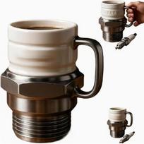New Resin Spark Plug Coffee Mug - Home Goods & Crafts Breakfast Cup gray
