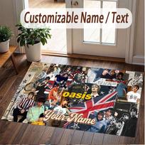 Custom Name Crystal Velvet Rug,Oasis Comfortable Anti Slip Floor Mat For Room Decoration 60cmx90cm