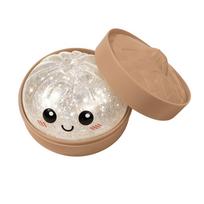 Squishy Stress Ball Toy: Cute Steamed Bun Fidget Toy with Glitter & Smiley Face, Soft Squeeze Toy for Kids & Adults, Safe & Durable 1pcs
