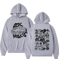 Arctic Monkeys Band North American Tour  Hoodies Men'S XS pilka