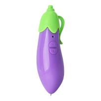 Fruit Recording Pen,Carrot Pen, Cute 60-Second Voice Recorder For Kids, Smooth-Writing Ballpoint Pen - Fun & Creative Gifts as the picture purple