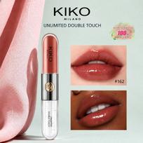 KIKO UNLIMITED DOUBLE TOUCH 162 6ml, Double-Sided Lip Color, Long-Lasting Not Fade, Non-Stick Cup, Highly Pigmented, Matte & Gloss Finish 162 brown
