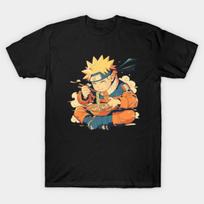 Asian Size Cotton Unisex Tshirt Print T-shirt Naruto T-shirt No-Cut Print Regular Fit S (45-50kg) beige
