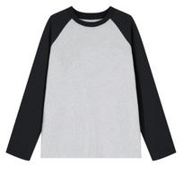 Women's Panda Cute Color Block Raglan Sleeve T-Shirt - Spring/Autumn Loose Fit, Cotton Layered Top M white