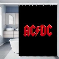 Rock-ACDC Shower Curtain for Bathroom Accessories Folding Partition Bath Curtains Bedrooms Waterproof Fabric Things the Set Home 90X180cm