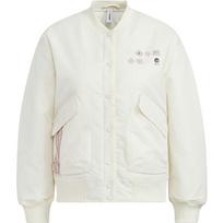 Adidas Neo CNY Logo Print Solid Cotton Sports Jacket Women Outerwear White HM7485 M white