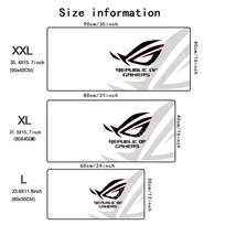 Rog Eye Black Mouse Pad Large Computer Office Game Table Mat Xxl Rubber AntiSlip Stitched Edge Keyboard Mats Washable Desk Pads 800x300x3mm