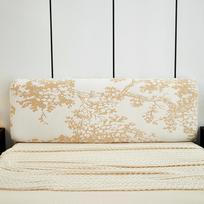 1 Pc Headboard Cover Elastic Jacquard Bedside Cover For Bed In Bedroom Easy To Clean Headboard Cover A Pattern Of Fancy Trees 120cm beige