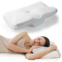 Butterfly Memory Foam Sleep Pillow Contoured Neck Support for Pain Relief Stomach Sleeping Comfortable Pillow for Side And Back As show