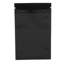100pcs Resealable Odor Proof Pouch Holographic Smell Proof Packaging Bag with Clear Window for Lip Gloss Black