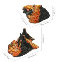 2Pcs Volcano Simulation Decorations Small Exquisite Eruption Effect Landscape Adornments Artificial Sandbox Fun Decoration black