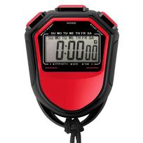 Vandeniui atsparus chronometras skaitmeninis rankinis LCD laikmatis Chronografinis sporto skaitiklis su plaukimo dirželiu black