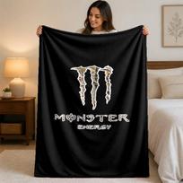 Monster Energy spausdinimo flanelinis pledas Jaukus šiltas pliušinis pledas lovai, sofai, kušetei, vidaus buitinėms reikmėms 130x150cm