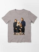 ABBA vintažinis disco eros pop kvartetas šviečiantis portretas Būtinas T-shirt L viržių pilka spalva