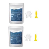 Household Repair Epoxy 1/2 Sets 100G Steel Reinforced Putty with Scraper, Gloves, Sculpt Clay for Cracks, Heavy Duty Bonding Leak Fix, Filling, 2 Sets