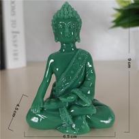 Nefrito spalvos Meditacijos Budos Statulėlės Feng Shui Laimingos Tailando Budos Skulptūrėlės Namų Sodo Dekoras