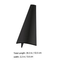 Silicone Oven Side Guard Non Slip Sleek Design Stove Counter Gap Cover Easy Cut to Fit Uneven Surfaces Kitchen Seal Slit Filler black