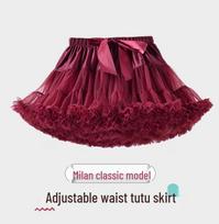 Nauja vasarinė pūsta tiulio suknelė mergaitėms - Gimtadienio dovana Vaikų drabužiai XS (60-80CM) black