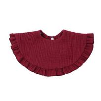 Baby lace saliva towel baby cotton gauze bib saliva bib supplies combination set soft brown