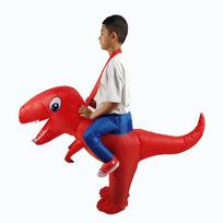 Pripučiamas tiranozauro kostiumas suaugusiems ir vaikams – dinozauro kostiumas Child 120-150cm red