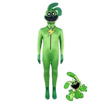 Poppy Playtime Helovino kombinezonas Cosplay kostiumas Pieno šilkas Poliesteris Vaikams Roleplay Child 130 žalia