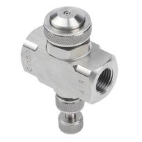 304 Stainless Steel Air Atomizing Nozzle for Low Pressure Misting Applications Cone Shape Spray Tip with Adjustable Back Needle China Mainland gray