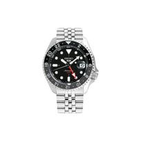 Seiko 5 serijos Classic skardinė laikrodis 100 metrų atsparus vandeniui Mechaninis judesys Nerūdijančio plieno apyrankė Vyriški laikrodžiai Juodas SSK001K1 Cool Black black