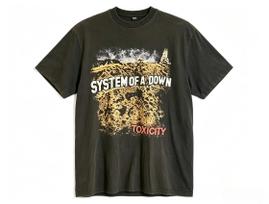 System Of A Down Toxicity 2001 North American Tour Cotton Tshirt Men Women Rock Band Print Casual Short Sleeve Tee L beige