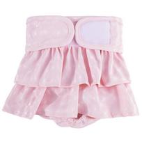 Reusable Washable PU Dog Diaper Female Dogs Period Protection Anti-Leakage Skirt-Style L Waist 45-70cm white