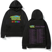 Gyvas Kapas Punk su gobtuvu ir kišene Fleece Patogus džemperis Gotikiniai drabužiai Vintage megztiniai Grunge XL juoda