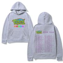 Gyvas Kapas Punk su gobtuvu ir kišene Fleece Patogus džemperis Gotikiniai drabužiai Vintage megztiniai Grunge XXL pilka spalva