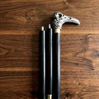 Raven Skull Walking Cane  Gothic Crow Head Wooden Walking Stick 91.44 cm