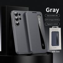 APP prabangus odinis telefono dėklas, skirtas Samsung Galaxy S26 S25 S24 S23 S22 Ultra Plus S25FE Edge Flip Smart šoninio langelio ekrano dangtelis Galaxy S26