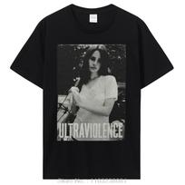 Lana Del Rey Ultraviolence Marškinėliai Sniego Marškinėliai Japoniški Juokingi Gotikiniai Marškinėliai Vyrams Harajuku Estetiniai Medvilniniai Viršutiniai Marškinėliai XS juoda