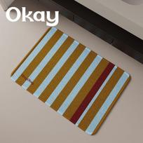 Retro Contrasting Striped Bathroom Mat, Water Absorbent Non Slip Quick Dry Cushioned Shower Floor Mat for Home Bathroom Decor 45X70cm 18x28inch