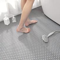 PVC Non-Slip Splicing Mat for Pools & Bathrooms – Cuttable, Hollow Foot Design 20x20 cm gray